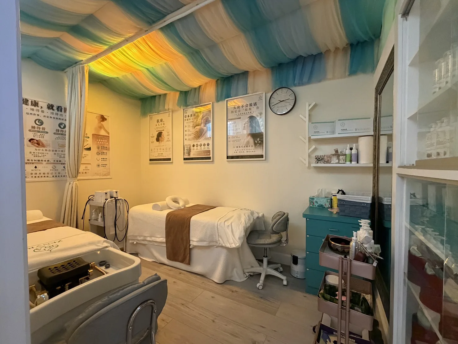 Zenyra treatment room prepared for guests